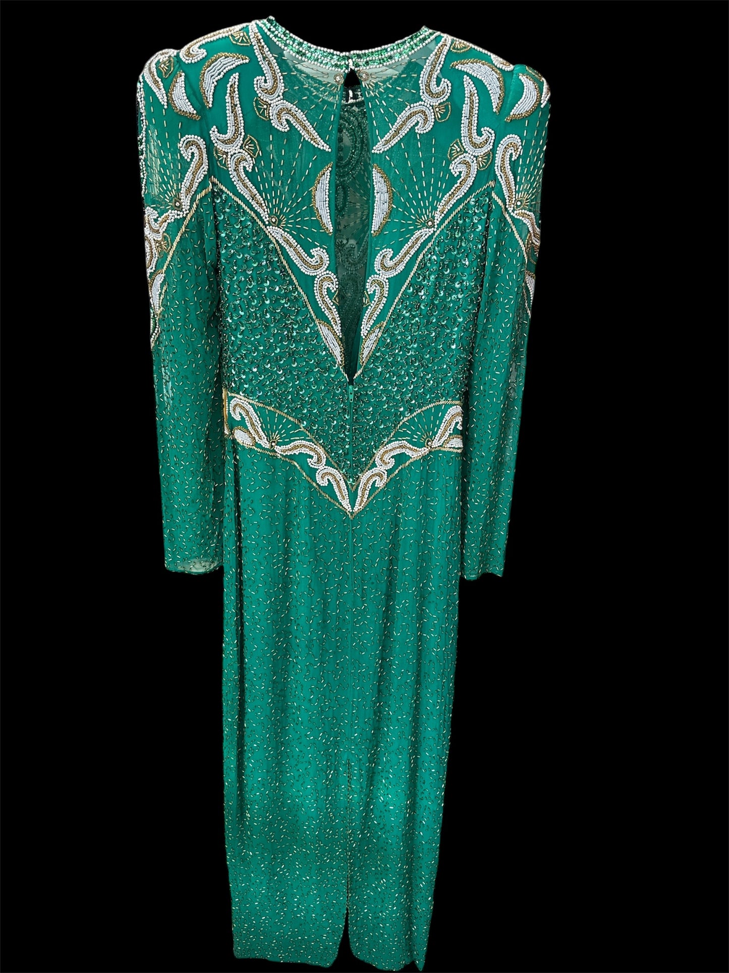 LANDA vintage silk beaded gown