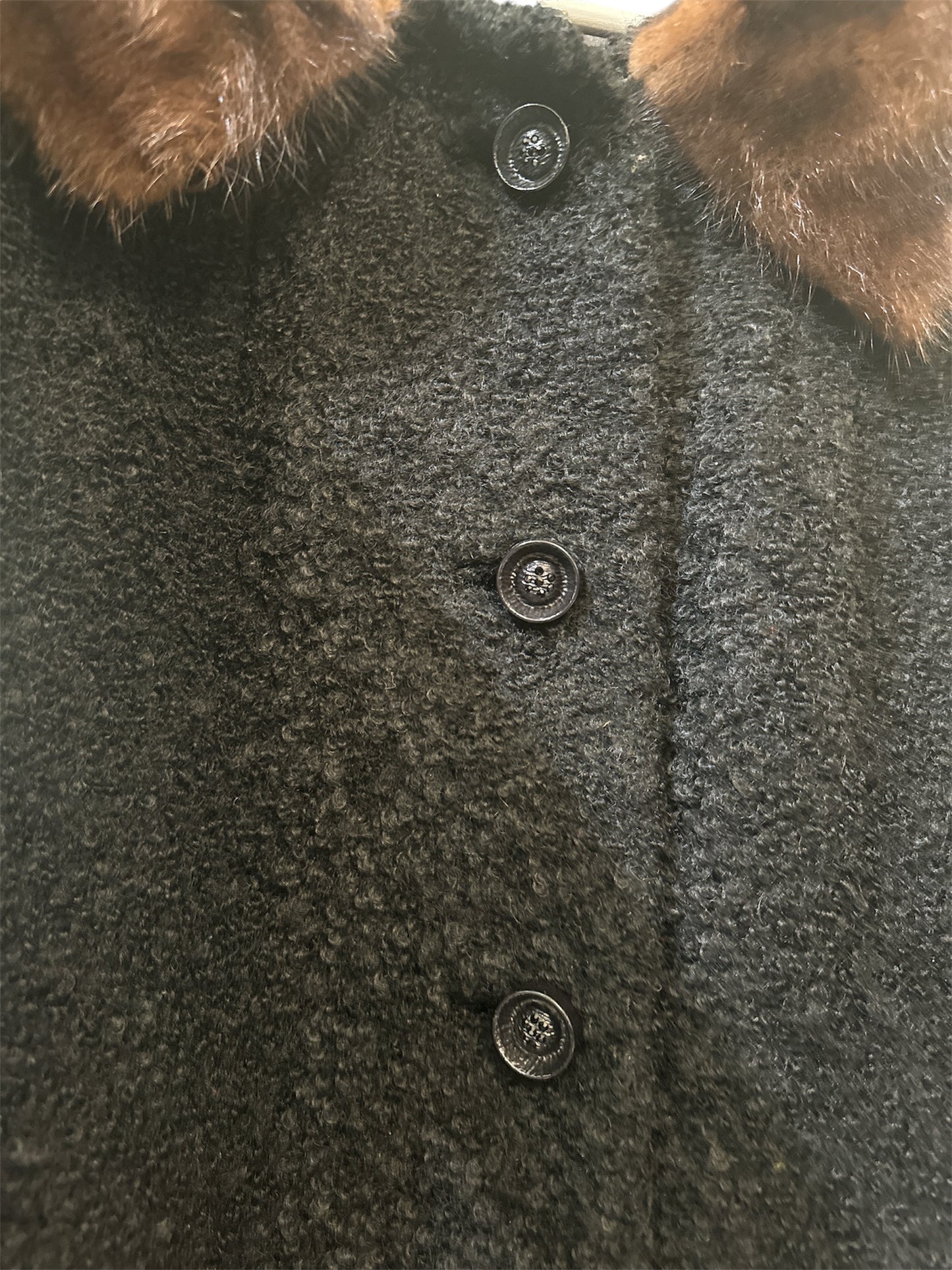 Vintage Stratton wool & mink coat