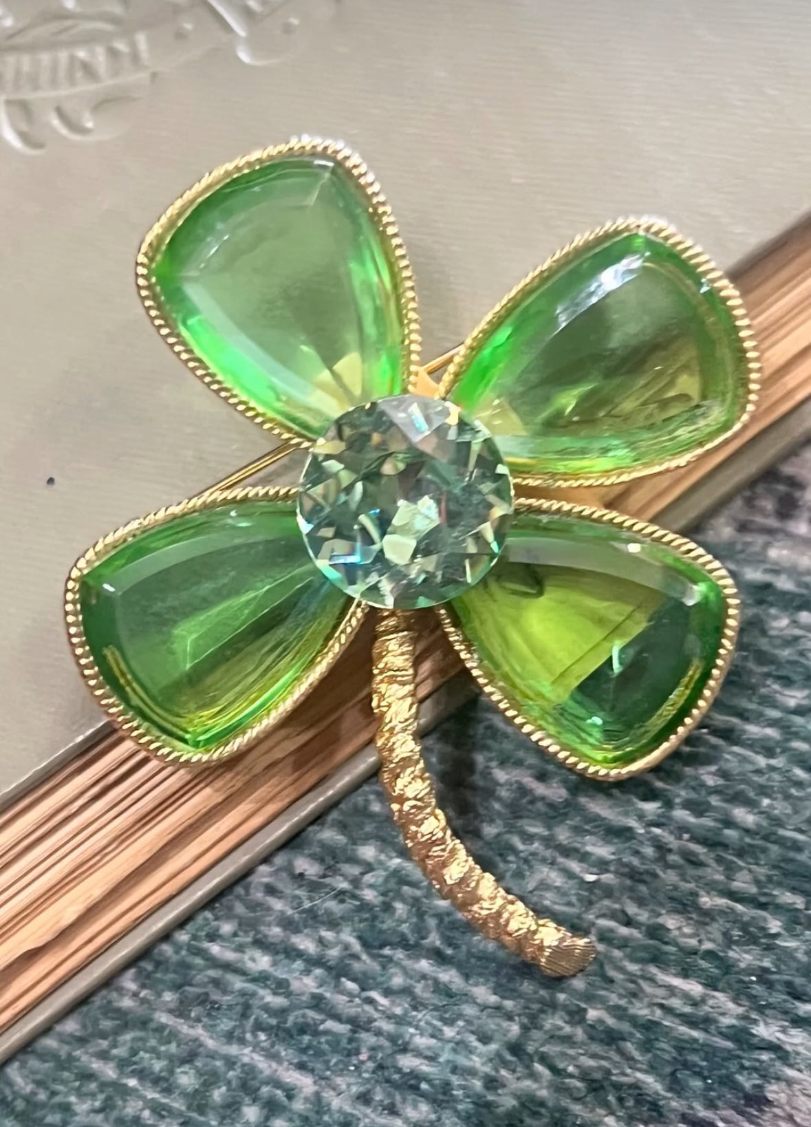 Vintage Capri Clover Brooch