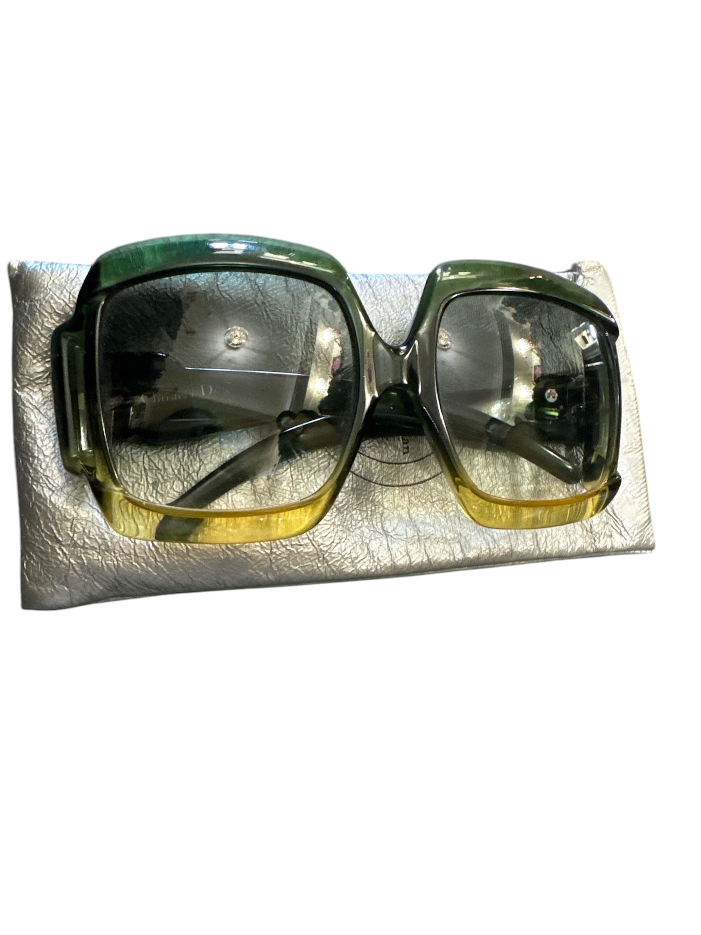 Vintage Christian Dior 1960’s green ombre sunglasses
