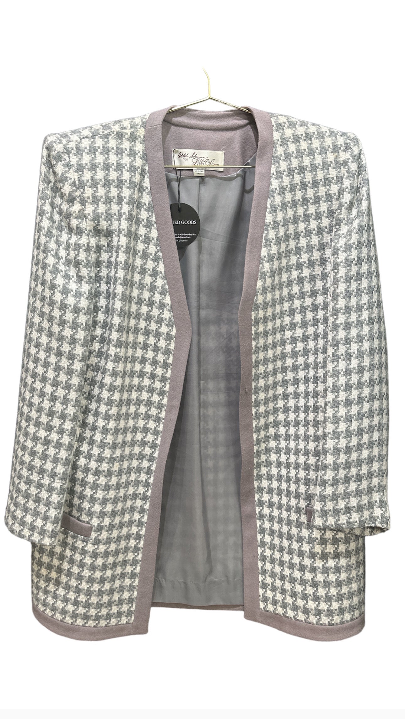 Vintage Lilli Ann houndstooth blazer