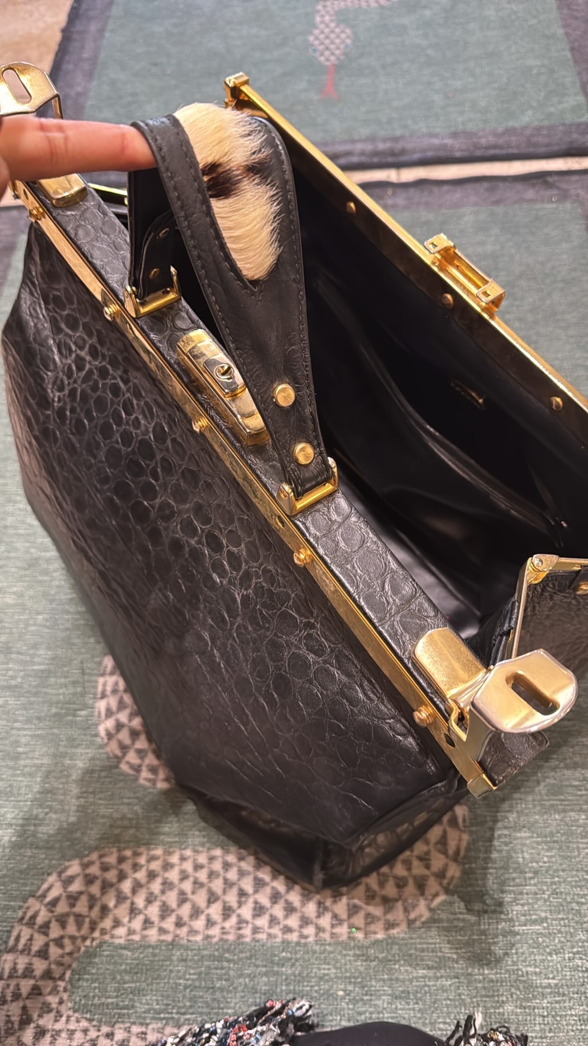 Vintage ZEBRA luggage Alligator & Zebra bag