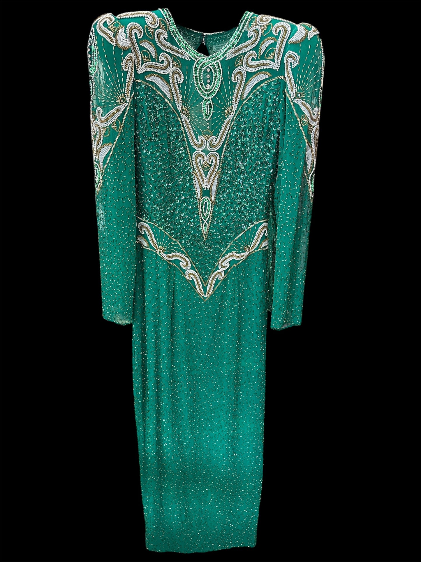 LANDA vintage silk beaded gown