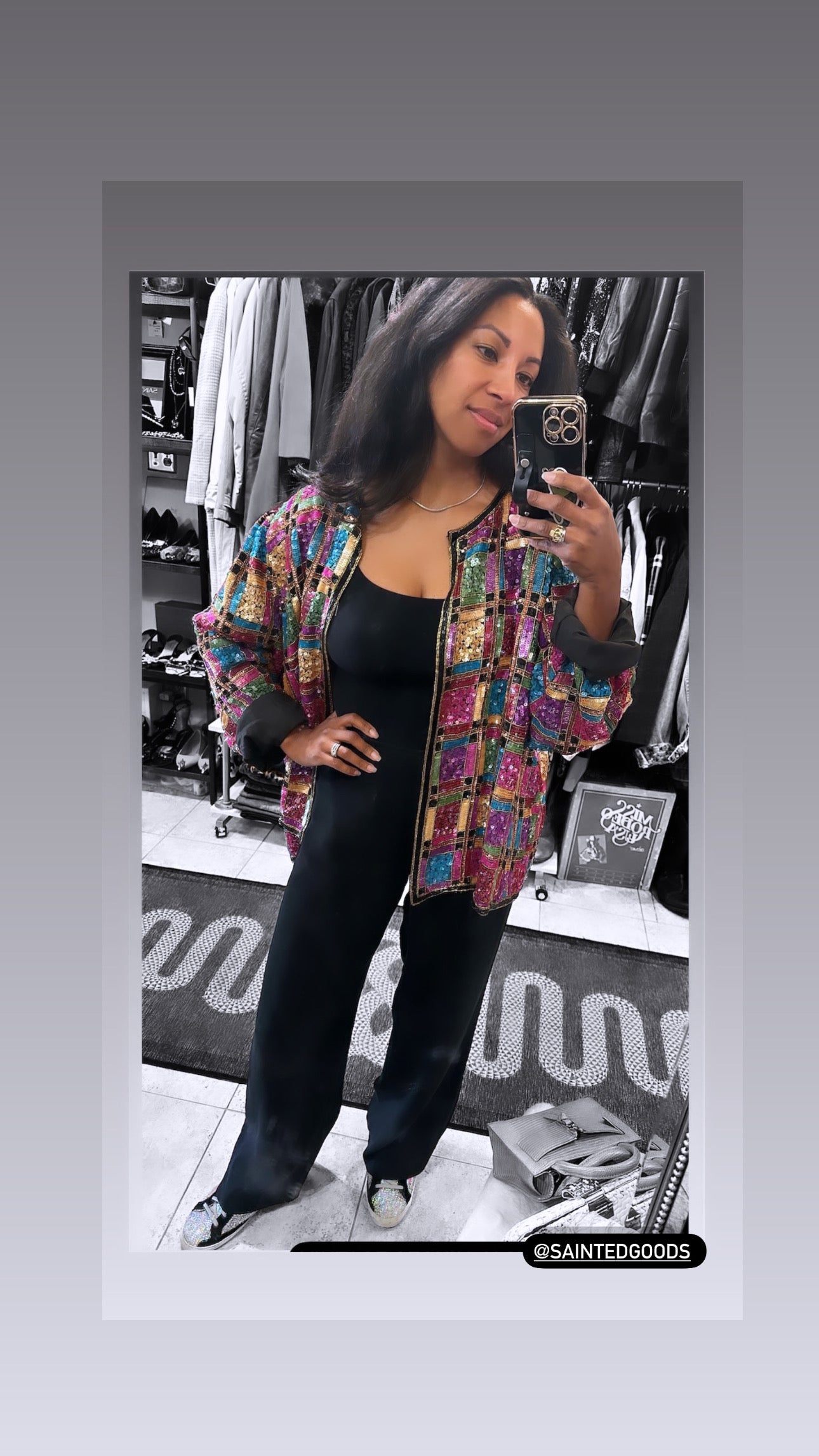Vintage Laurence Kazar beaded & sequin jacket