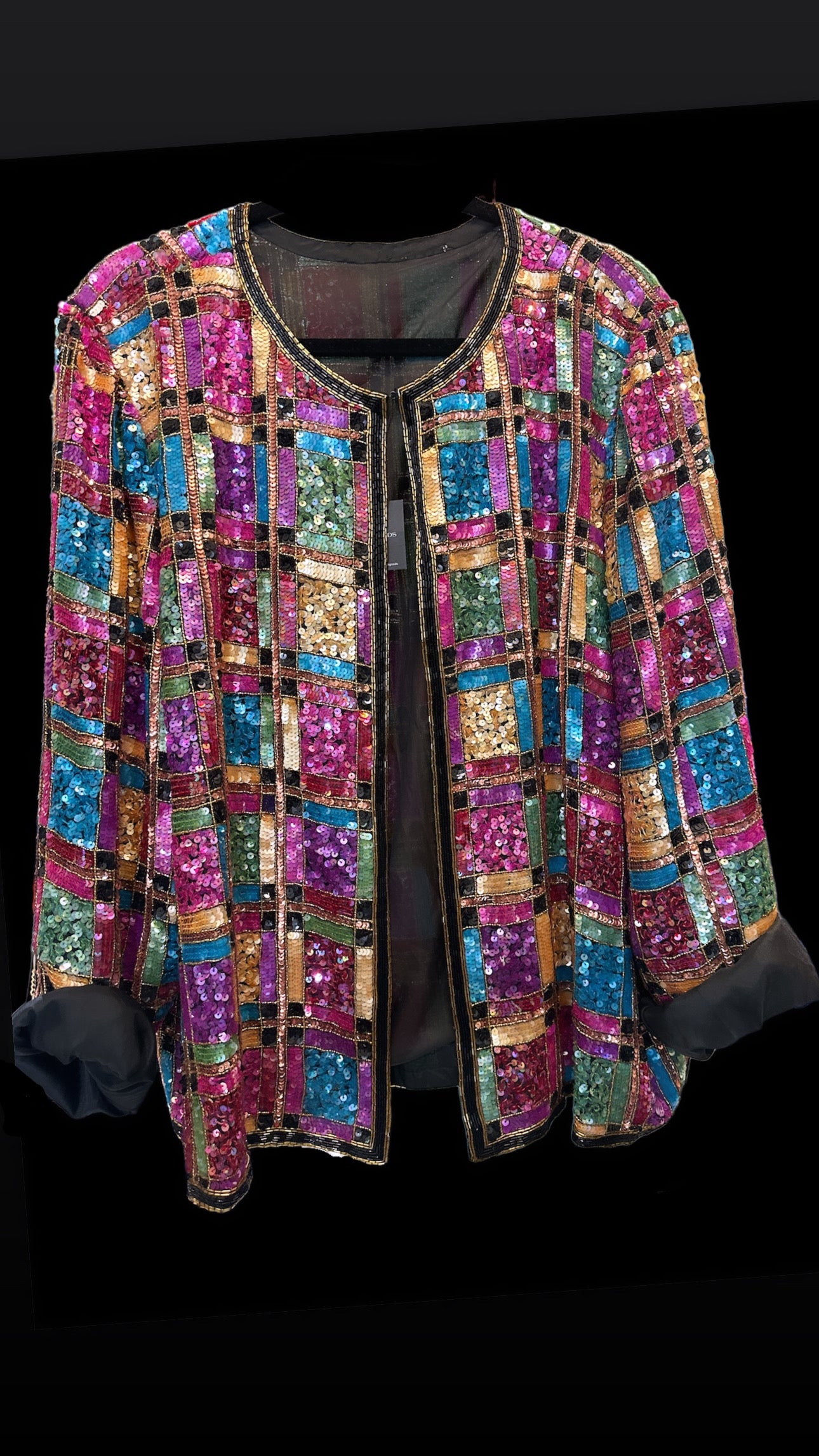 Vintage Laurence Kazar beaded & sequin jacket