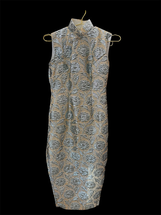 Vintage 1970’s floral metallic dress