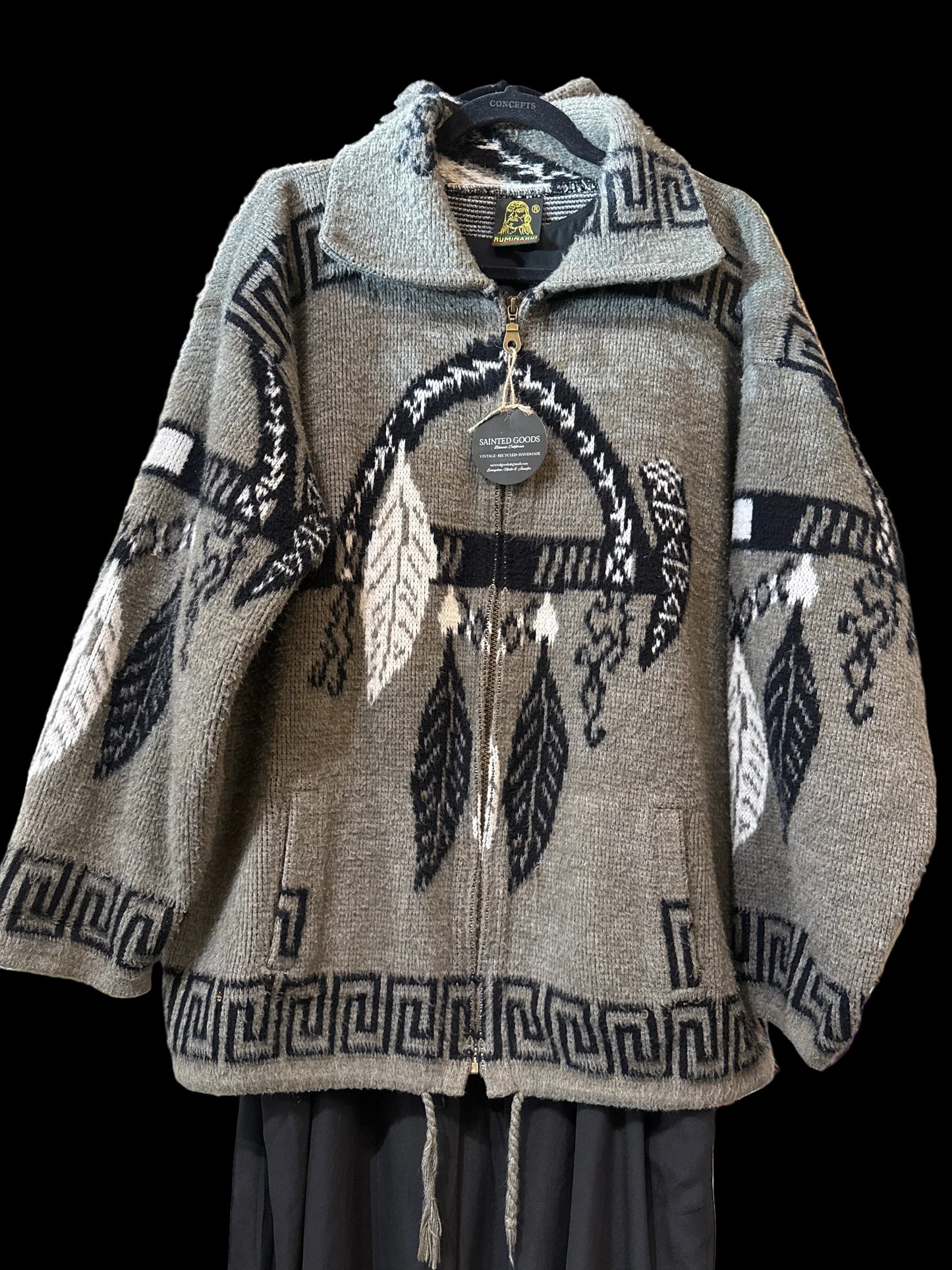 Ruminahui wool zip sweater
