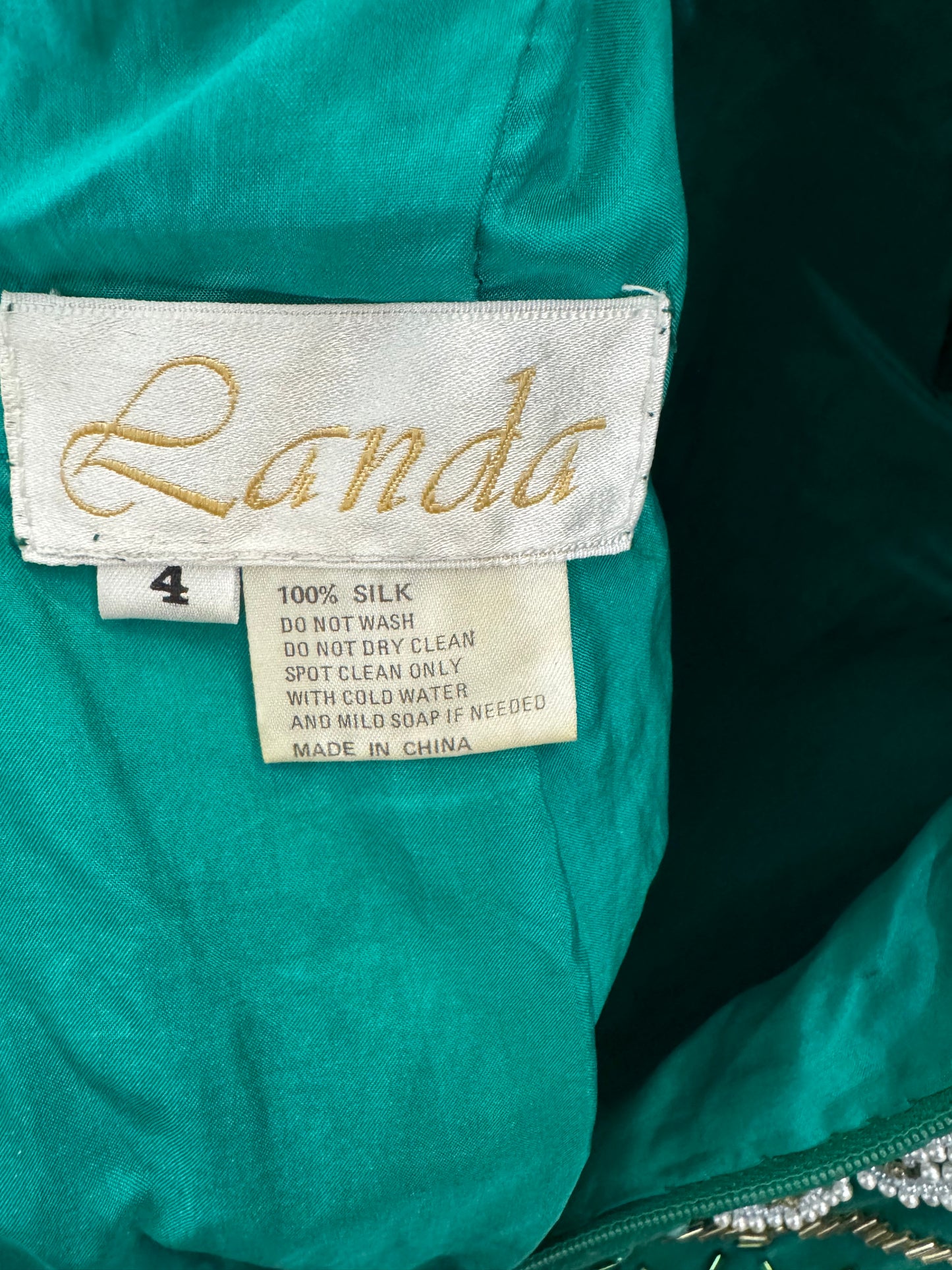 LANDA vintage silk beaded gown