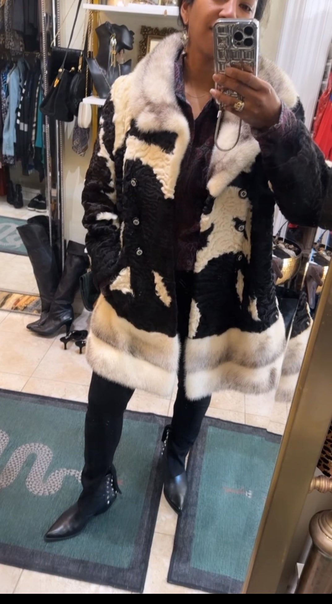 Vintage Schiaparelli fur coat